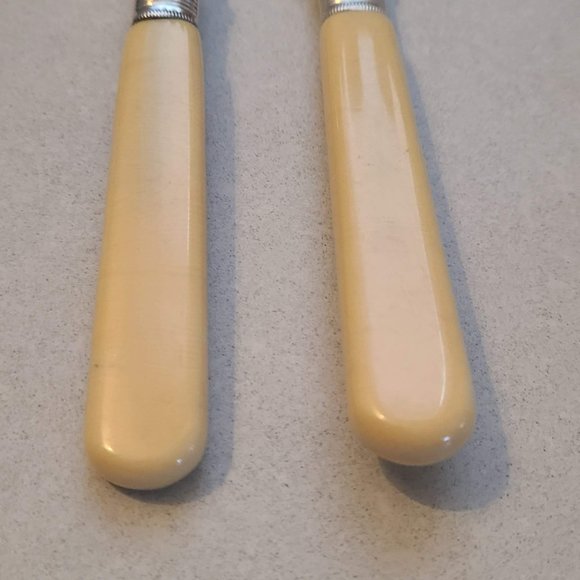 Silver Plated Fishbone Knife & Fork Set - Picture 3 of 10